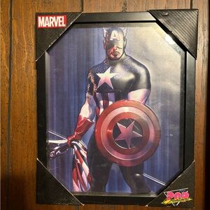 Marvel Captain America Shield Art in Red, Blue, and White